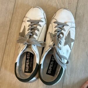 White and Gray Superstar Sneakers
